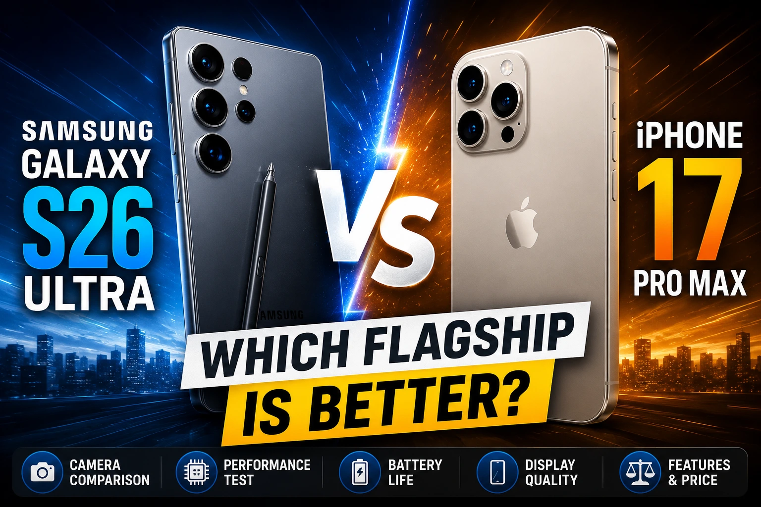 Samsung Galaxy S26 Ultra vs iPhone 17 Pro Max: Which Flagship Is Better in 2026?